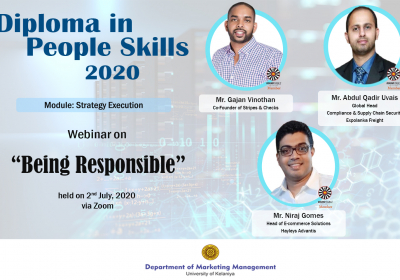  A Webinar on “Being Responsible” 