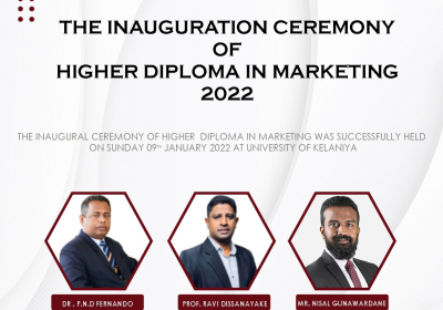 Inauguration Ceremony of Higher Diploma in Marketing Management- 2022