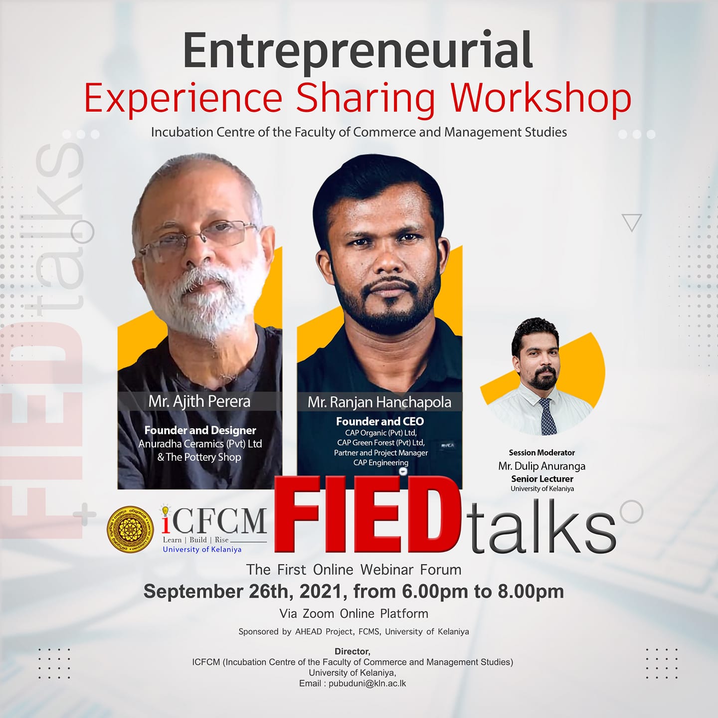 Entrepreneurial Experience Sharing Workshop
